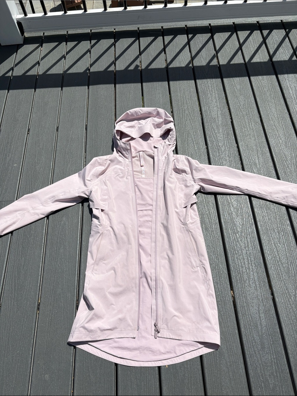 lululemon athletica Light Pink Hooded Rain Jacket